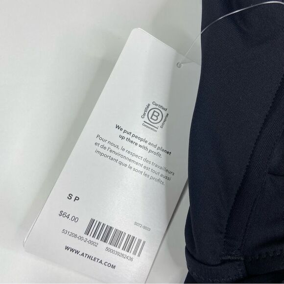 Athleta Triangle Tankini Swim Black D-DD New Size Small - Picture 5 of 6